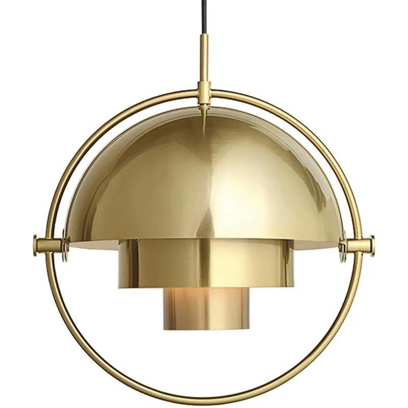 Multi-Lite Pendant Light - Layered Metal Pendant Lamp For Kitchen Island