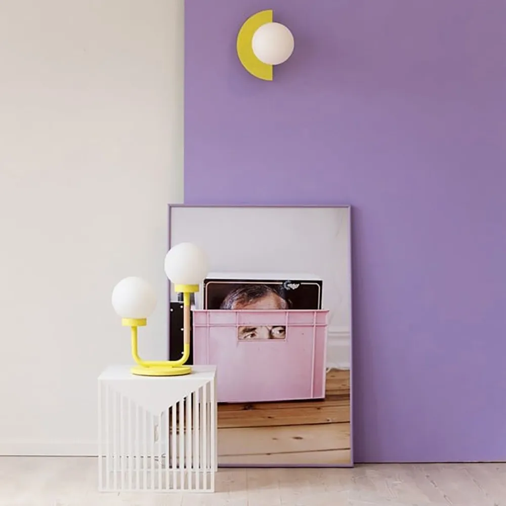 Vibrant Glass Orb Wall Lamp - Nordic Style Accent for Living Room KL150