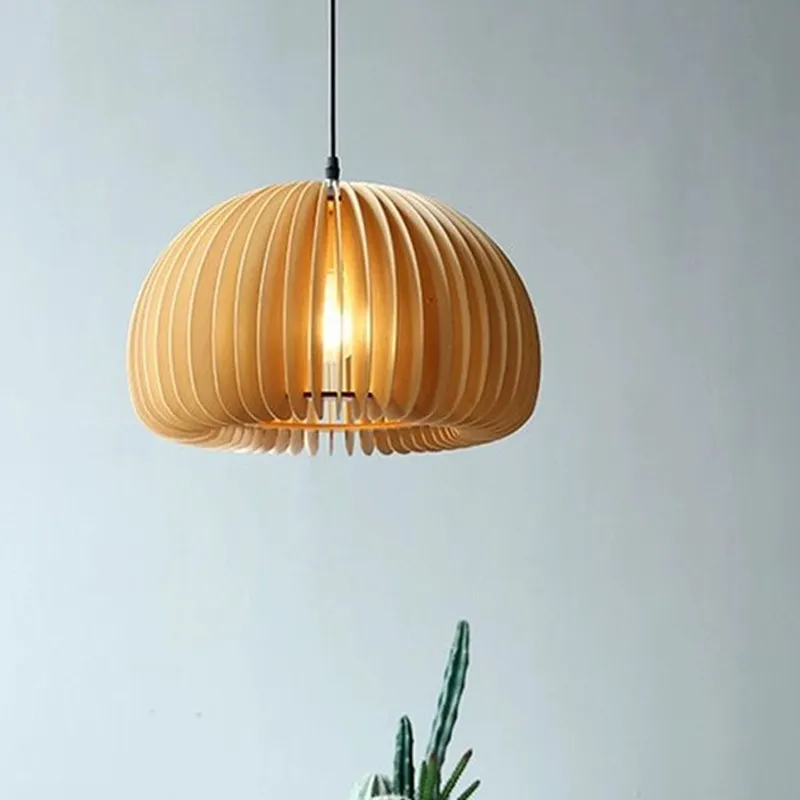 Creative Wooden Pumpkin Pendant Lamp KL112