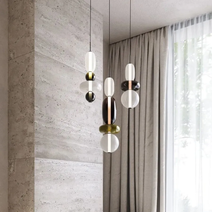 Nordic Art Deco Stained Glass Pendant Light KL182