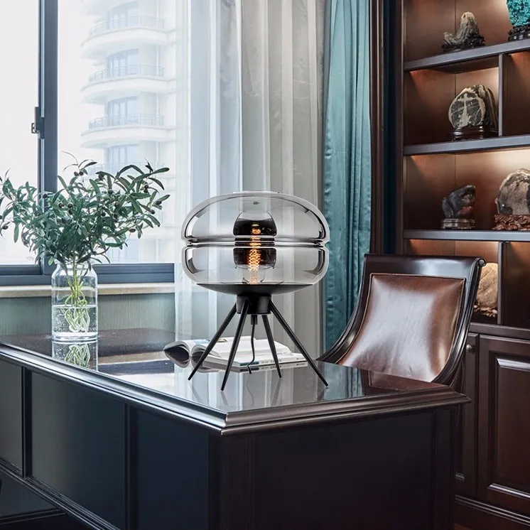 Lacquered Glass Table Lamp