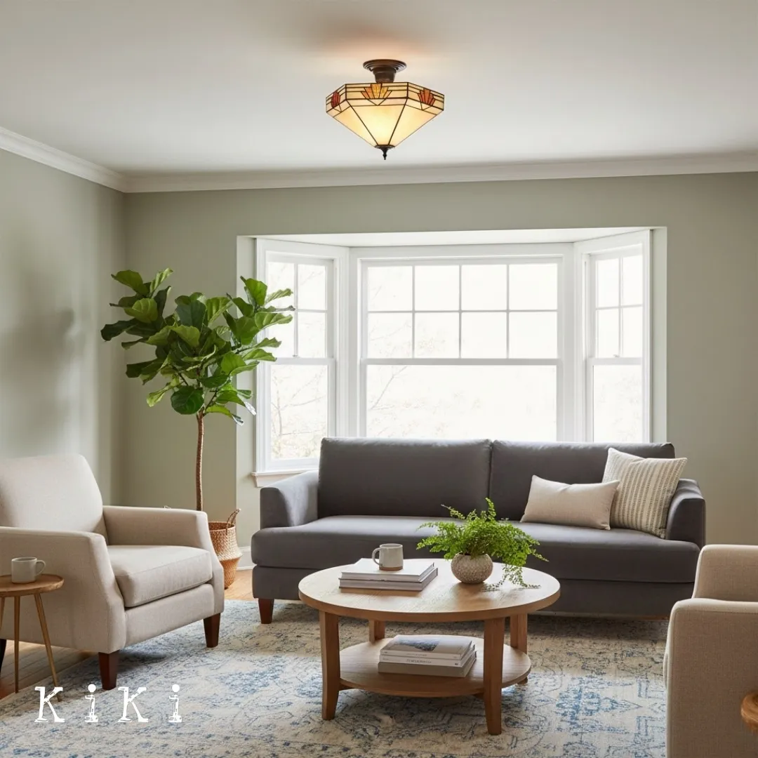 TF Nevada Glass Ceiling Light - Classic Artisan Stylish Lighting for Indoor Spaces KL1769