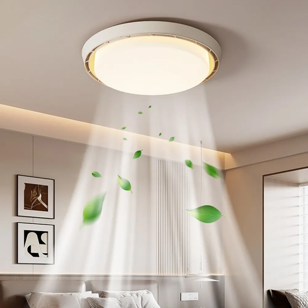 Modern Circular LED Bladeless Ceiling Fan with Light KL935