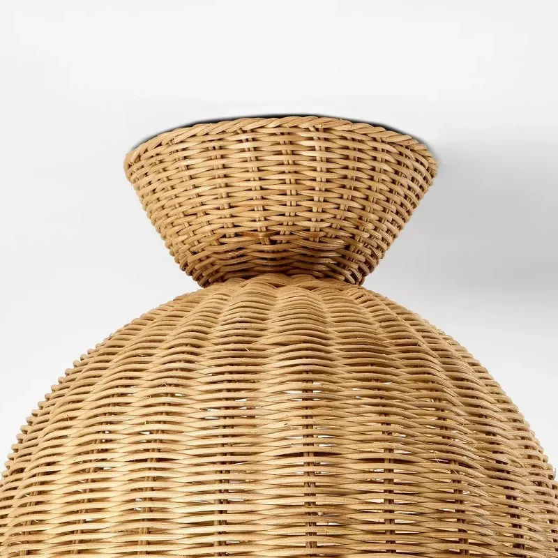 Rattalia Ceiling Light - Sculptural Flower Design in Natural Style for Kitchen Island KL2230
