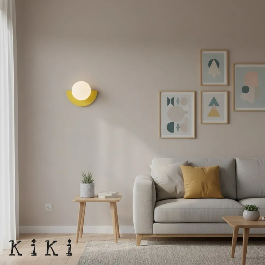 Vibrant Glass Orb Wall Lamp - Nordic Style Accent for Living Room KL150