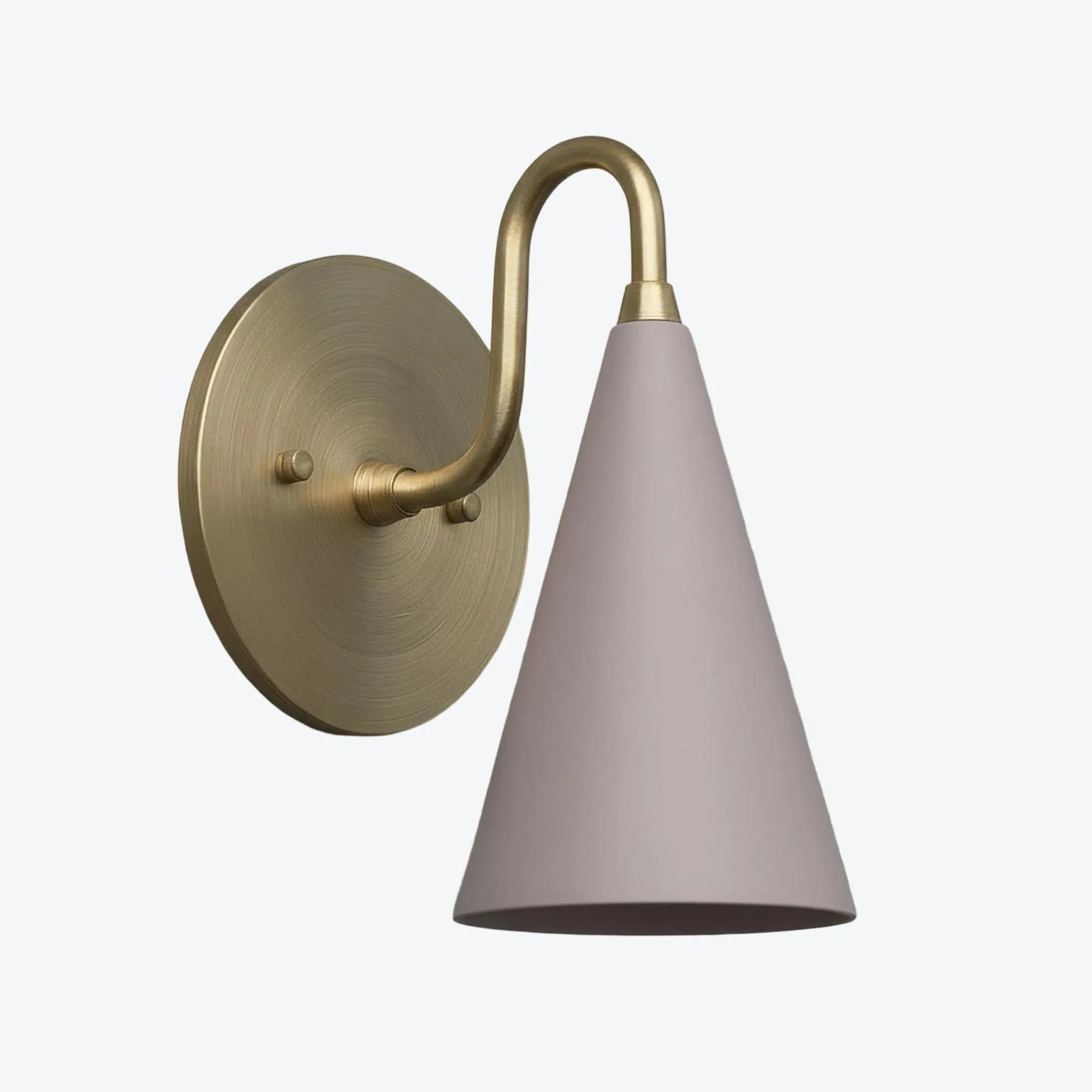 Curva Metal Cone Shade Sconce - Vintage Brass Wall Light for Entryway or Stairwell KL1720