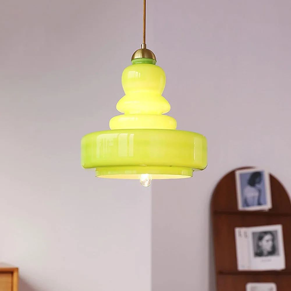 Mid Century Modern Gourd Glass Pendant Light KL132