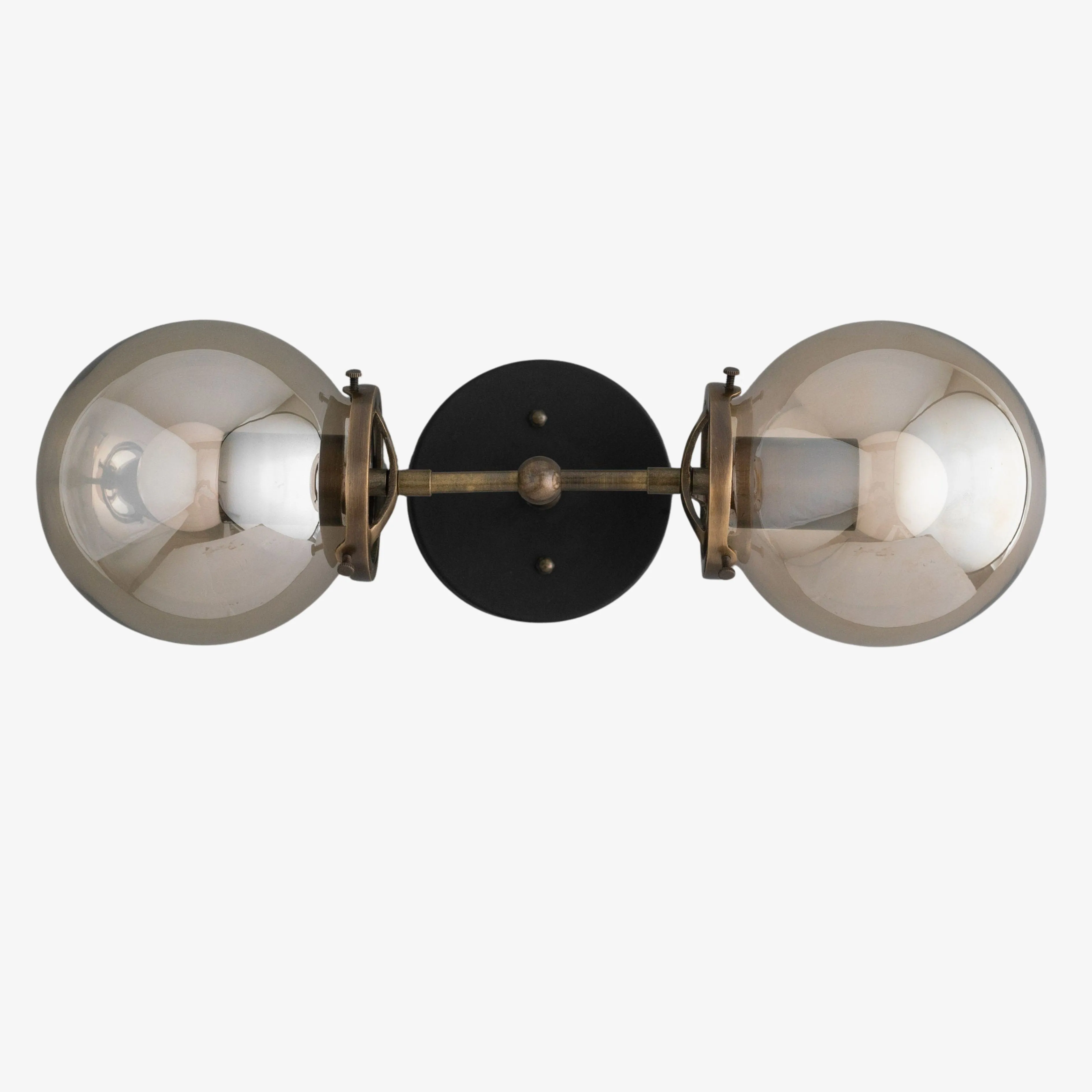 Lumio Globe Double Globe Vanity Wall Light - Rustic Farmhouse Bathroom Wall Fixture KL1467