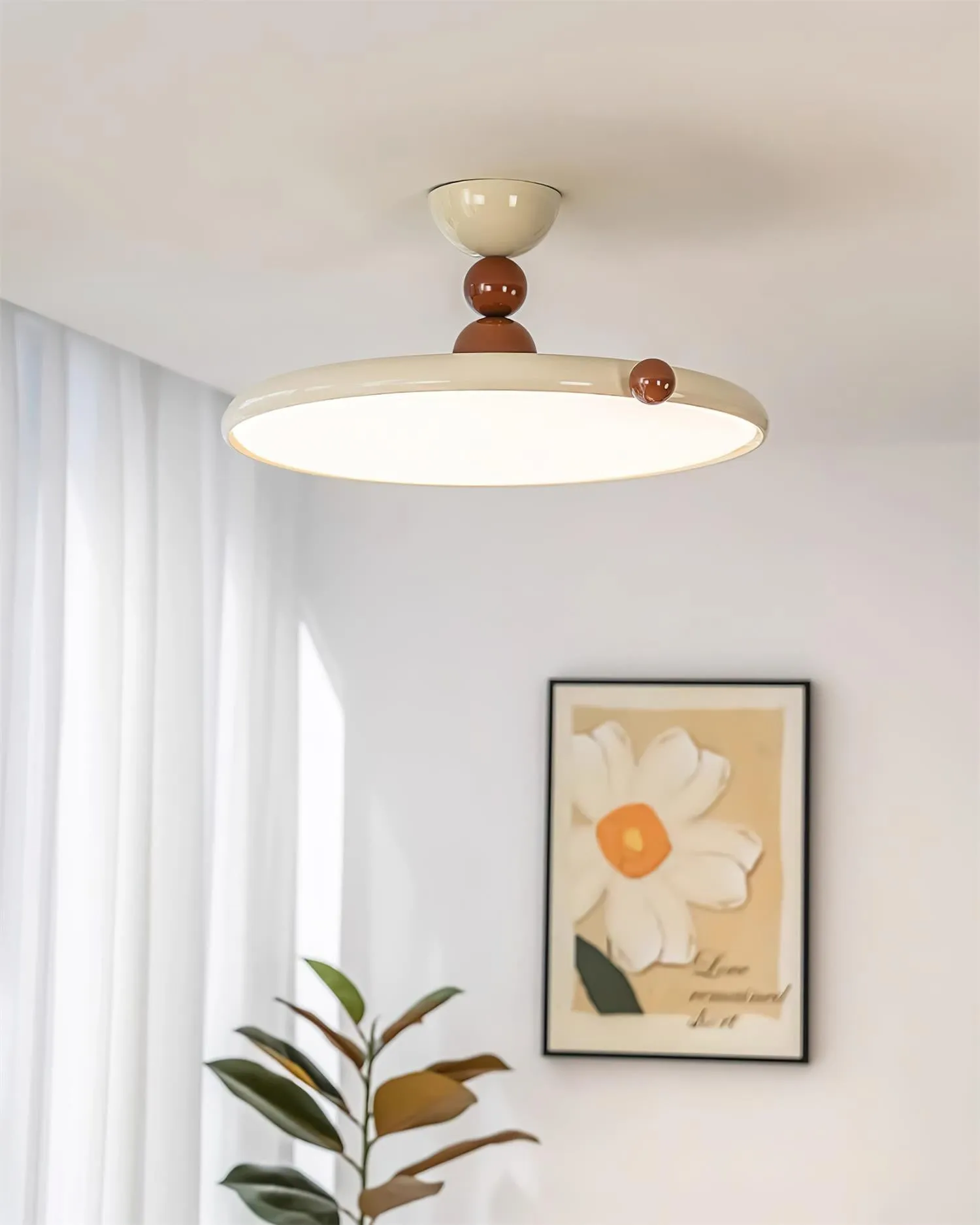 French Style Retro Round Flying Disc Ceiling Lamp KL495
