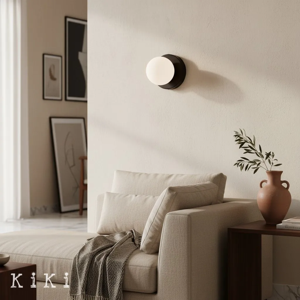Nuevola Modern Glass Metal Wall Light - Artistic Accent Sconce for Cozy Nooks KL2089