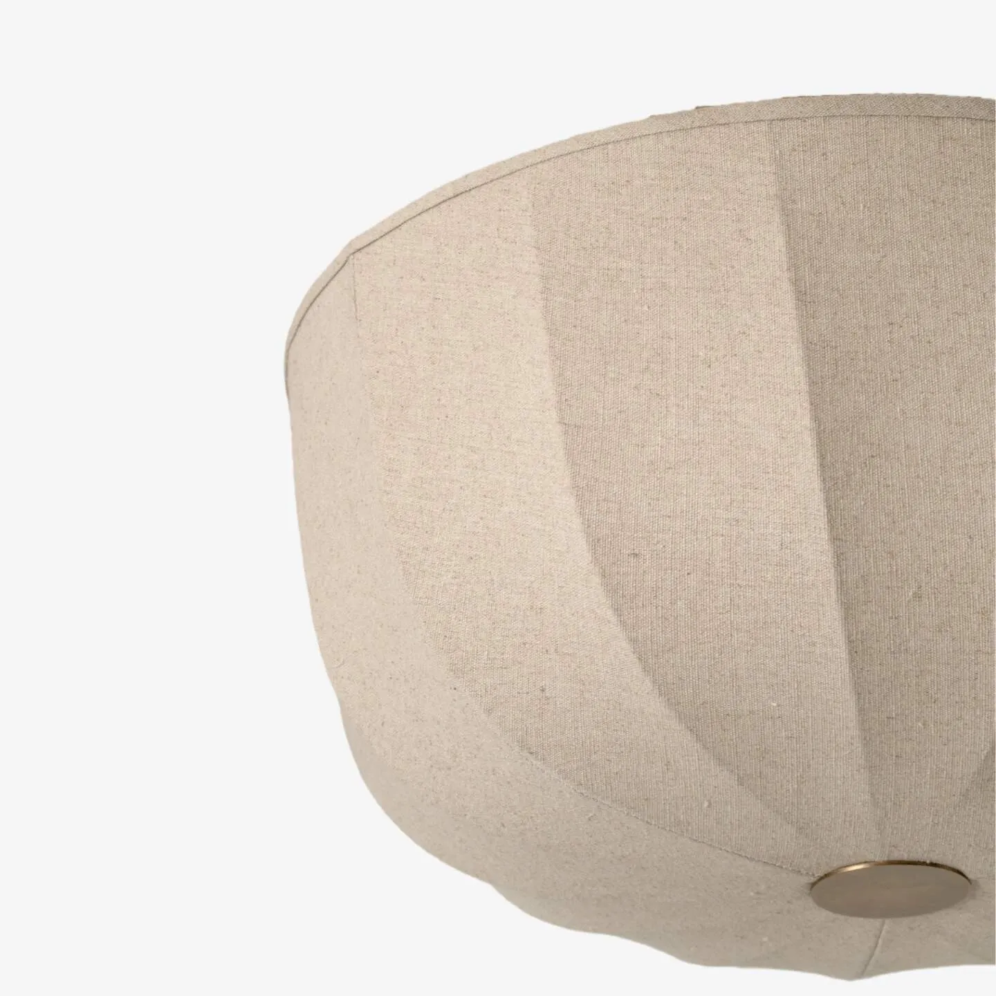 Loomis Textured Linen Flush Mount Ceiling Light - Japandi Style Lighting for Living Room KL2041