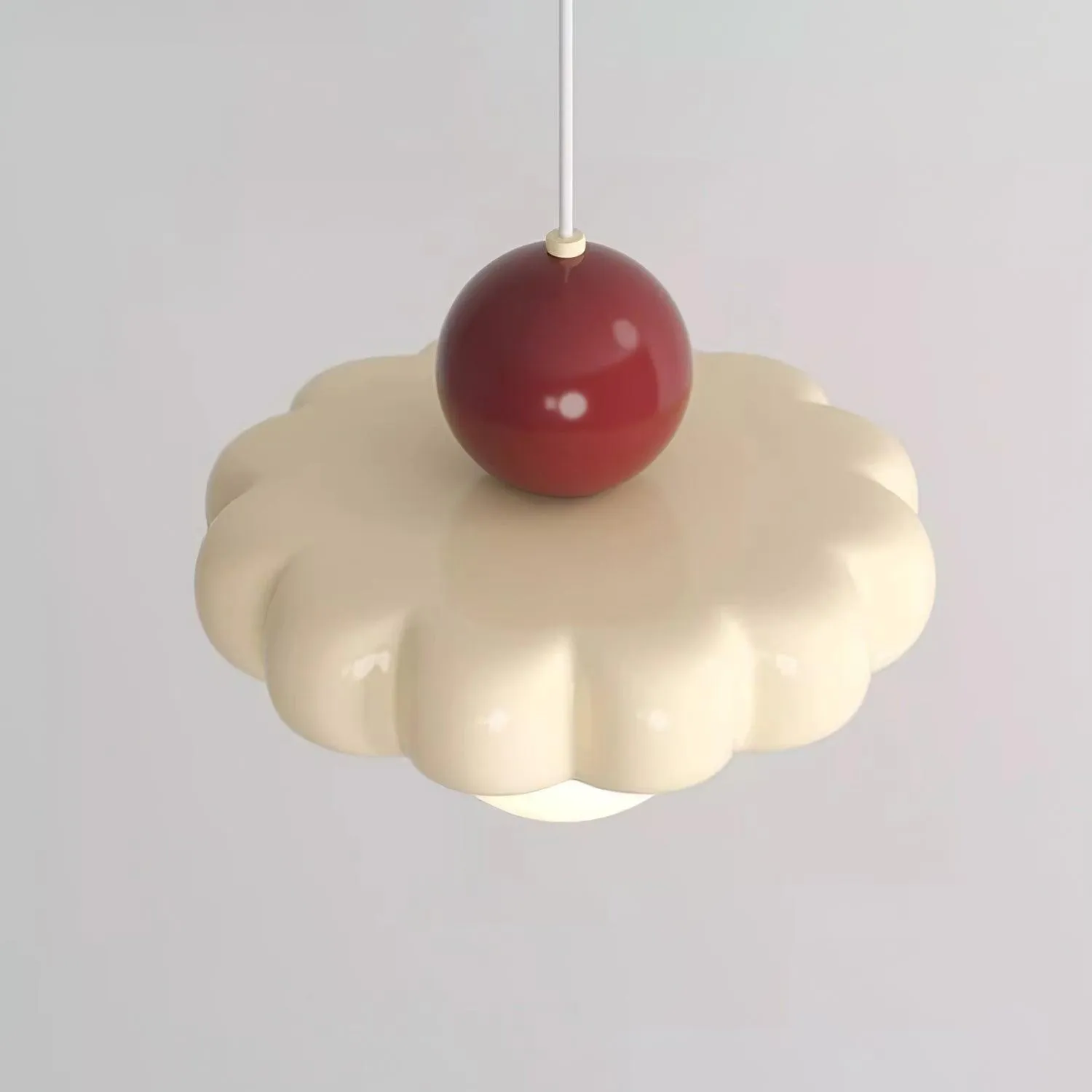 Cream Style Long Line Pumpkin Texture Pendant Lamp KL294