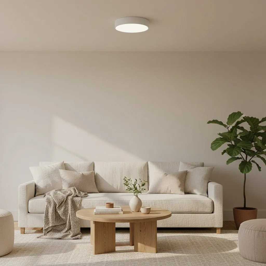Rondi Minimalist Round LED Ceiling Light - Circular Iron Design for Living Room and Bedroom KL2119
