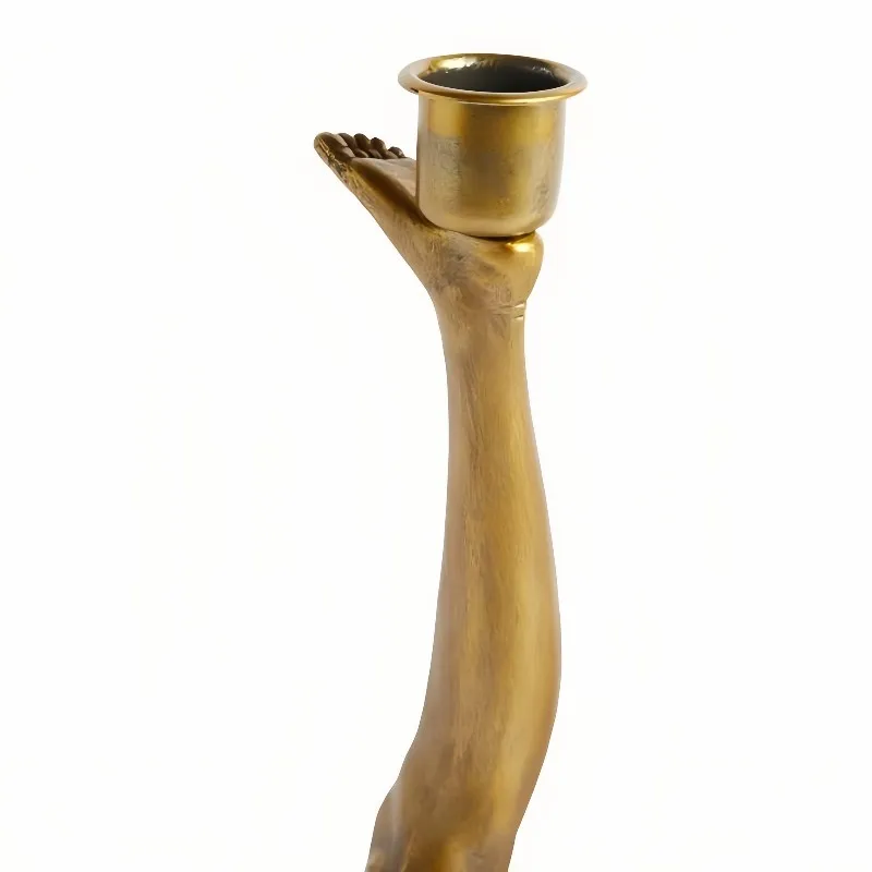 Kickra Sculptural Leg Base Candle Holder - Modern Artistic Design Table Or Living Room Decor KL2204