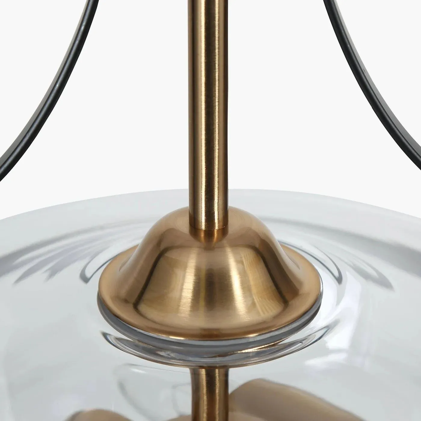 Lirra Modern Glass Bowl Shade Pendant Light - Kitchen Island or Dining Lighting KL1716