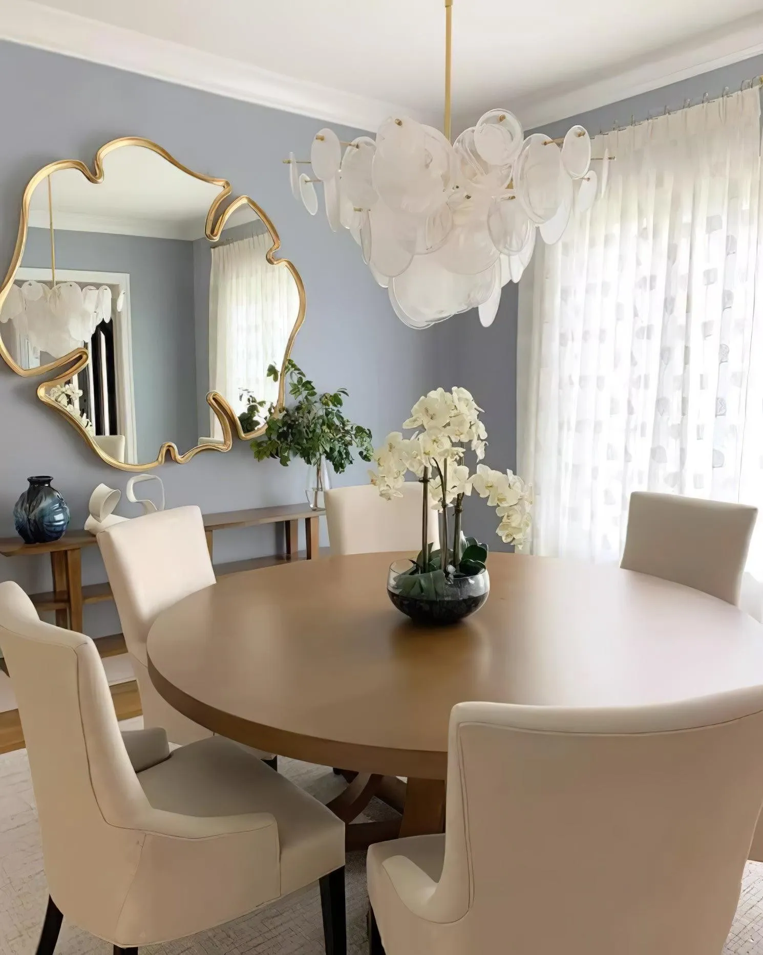 Brass Discs Cascading Chandelier KL260