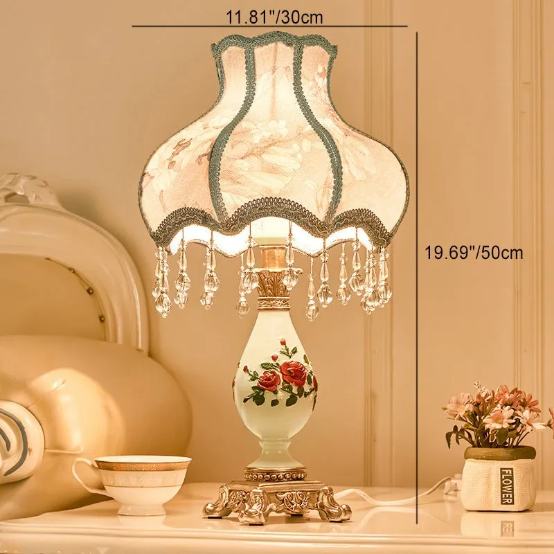 Classic European Vase Base Resin Fabric Table Lamp KL707