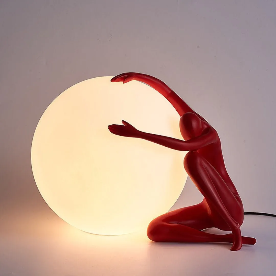 Humanoid Ball Holding Table Lamp KL204