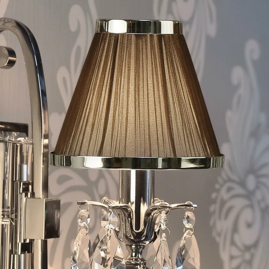 Talonis Luxury Crystal Wall Sconce - Chrome Finish Frame for Bedrooms and Home Décor KL1917