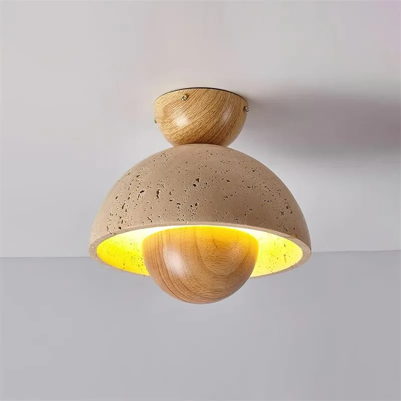 Japanese Wooden Inverted Ceiling Light KL695