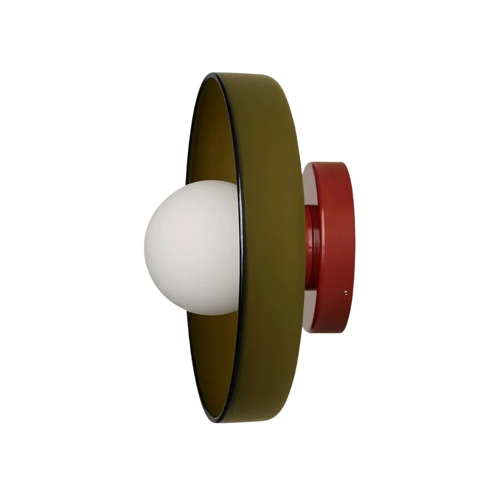 Kalo Round Glass Metal Base Wall Light Ceiling Light- Disc Orb Wall Sconce for Modern Interior KL922