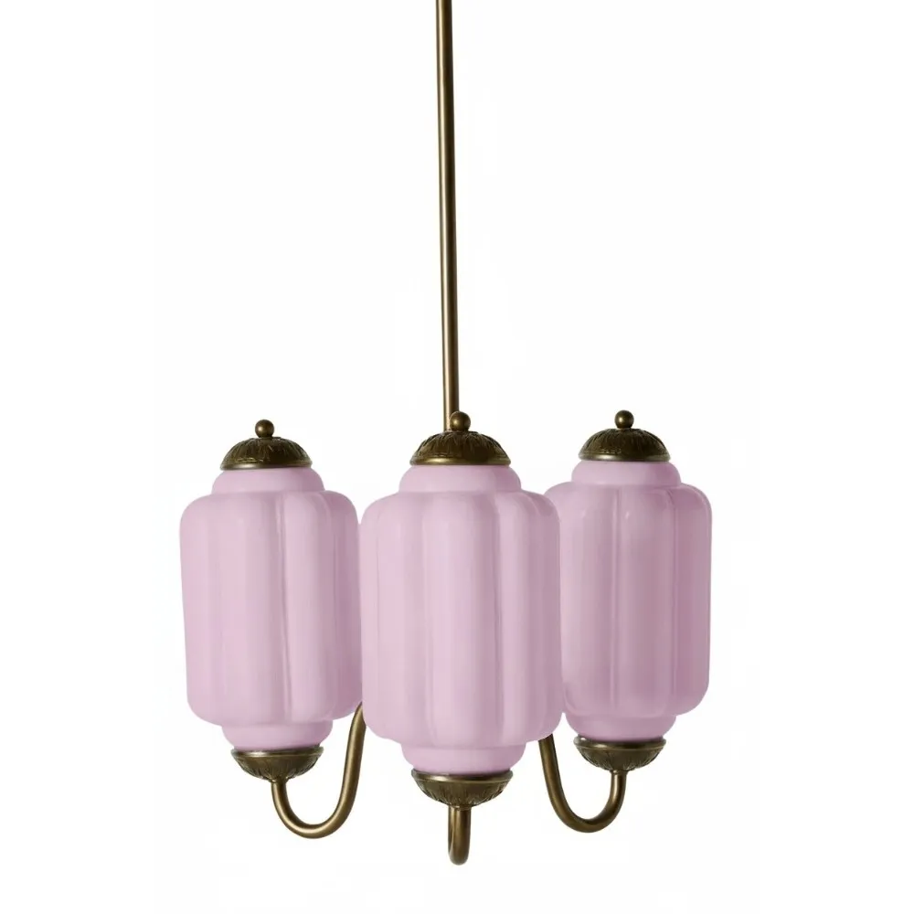 Vintage Eloise Glass 3 Lights Chandelier For Living Room KL928
