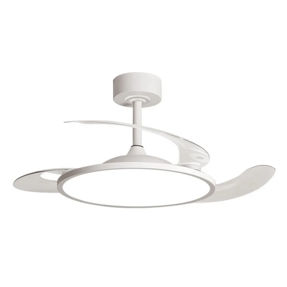 Minimalist White 3 Blade Fan Ceiling Light For Dining Room KL940
