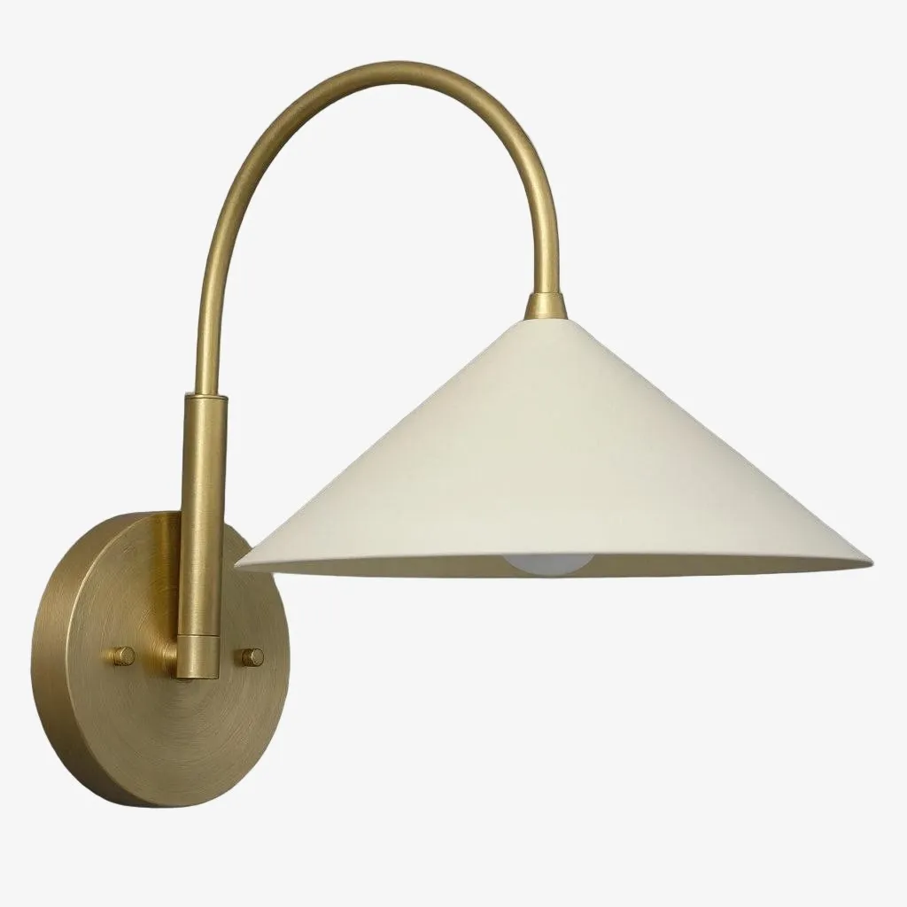 Curva Metal Vintage Wall Sconce  - Elegant Cone Shade for Bedrooms KL1511