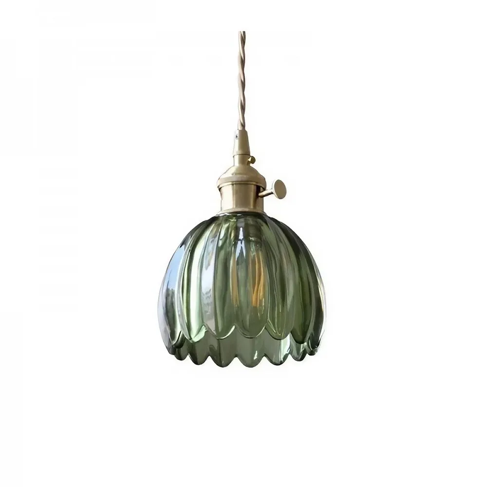 Vintage Glass Flower Pendant Light KL61