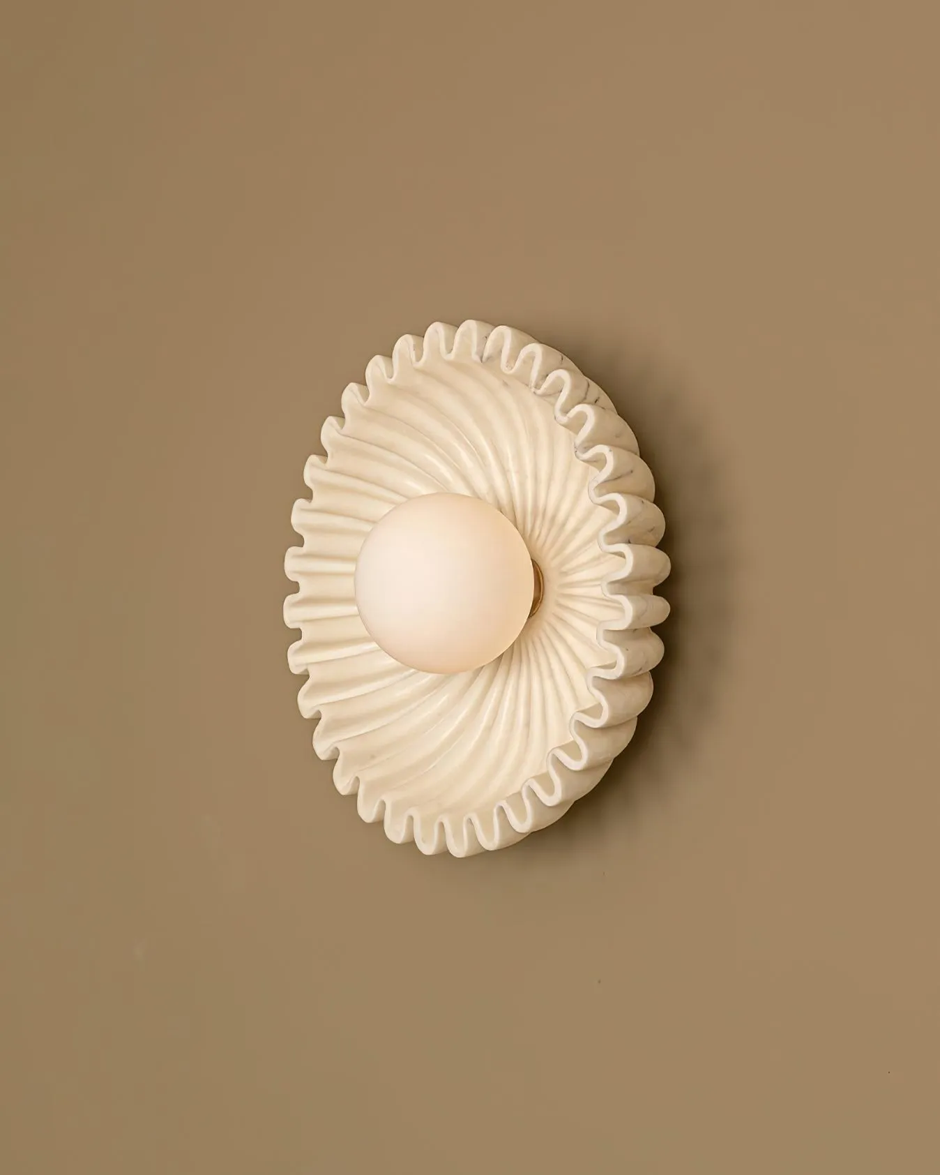 Sculptural Ceramic Wall Sconce – Opal Globe Sconce with Ceramic Finish KL246