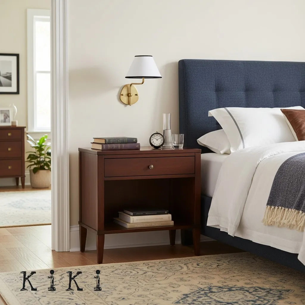 Kulo Classic Brass Wall Lamp – Modern Fabric Shade Wall Sconce for Bedroom or Hallway KL1533