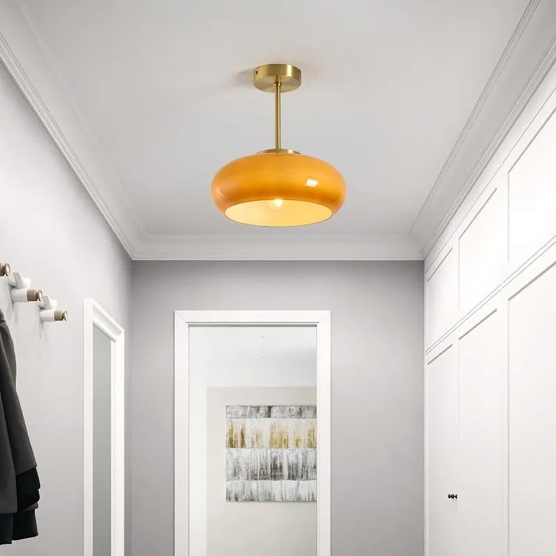 Bauhaus Style Vintage Glass Ceiling Light KL49