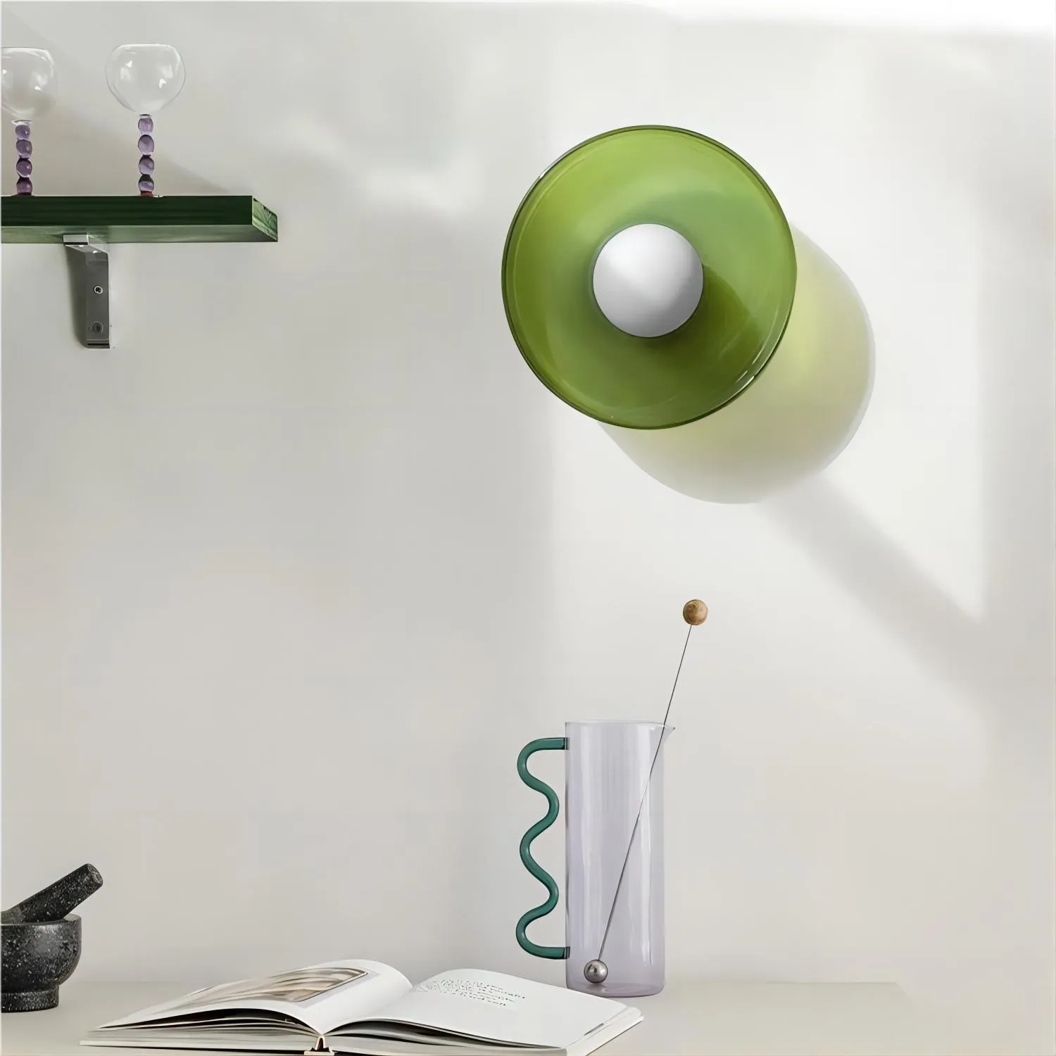 Morandi Disc Orb Wall Ceiling Lamp