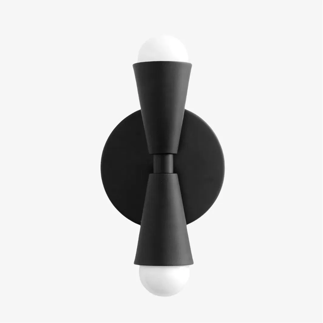 Pyralis Dual Lights Streamlined Metal Wall Lamp - Contemporary Light for Bedroom or Hallway KL1457