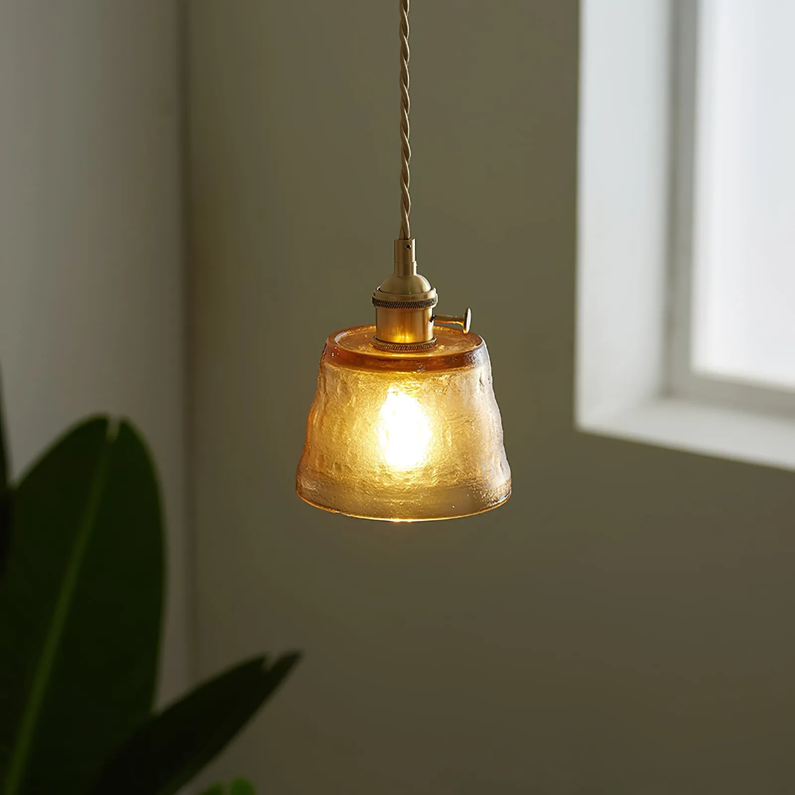 Retro Small Cup Glass Pendant Lamp KL292