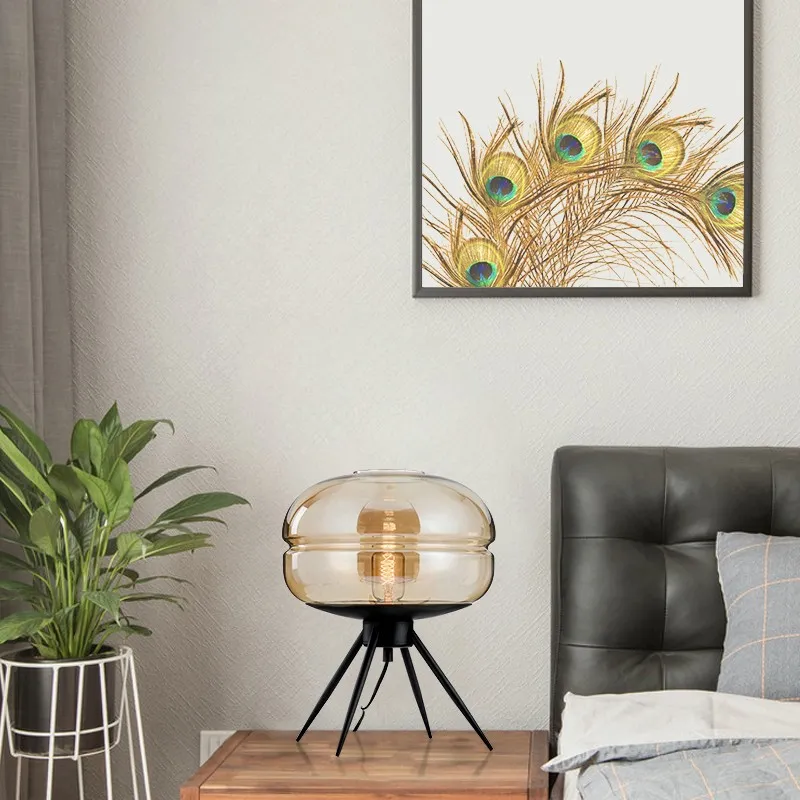Lacquered Glass Table Lamp