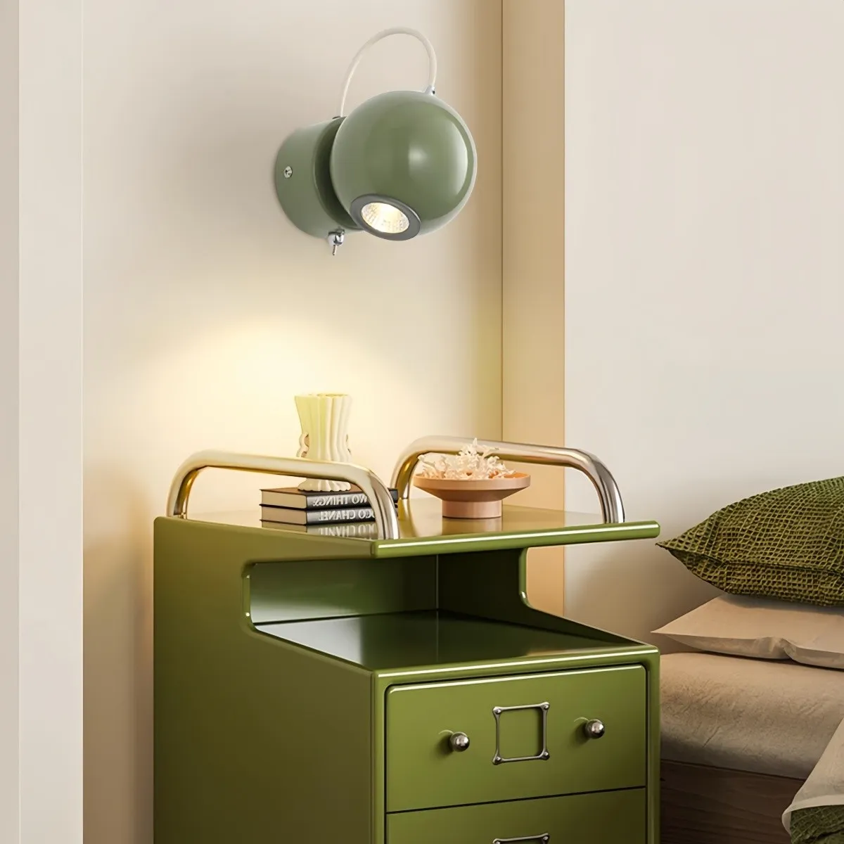 Modern Cream Magnetic Attractor Ball Wall Lamp KL167