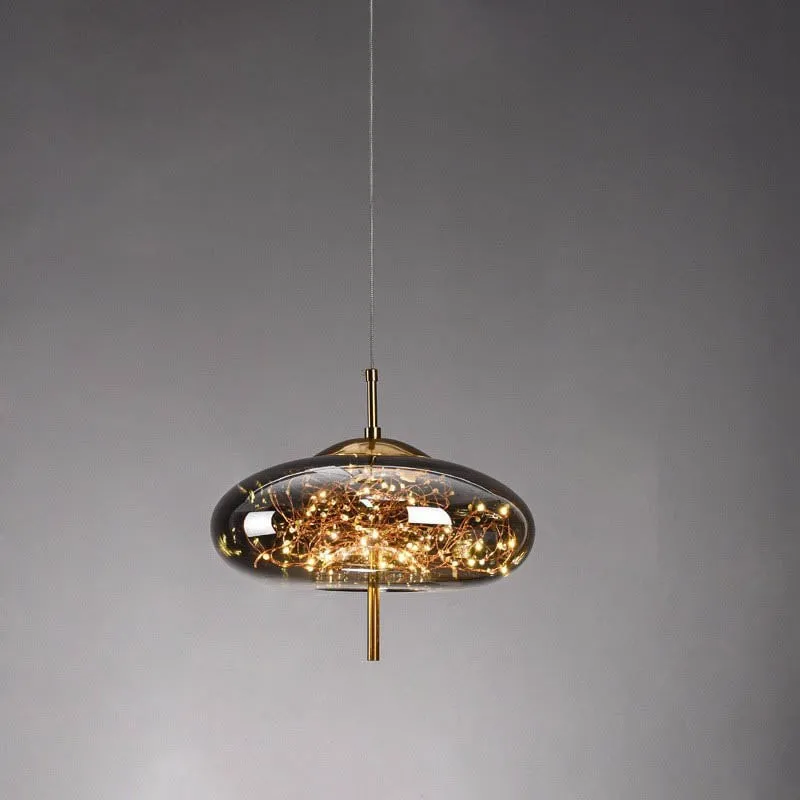 Scandinavian Cylinder Oval Glass Pendant Light KL320