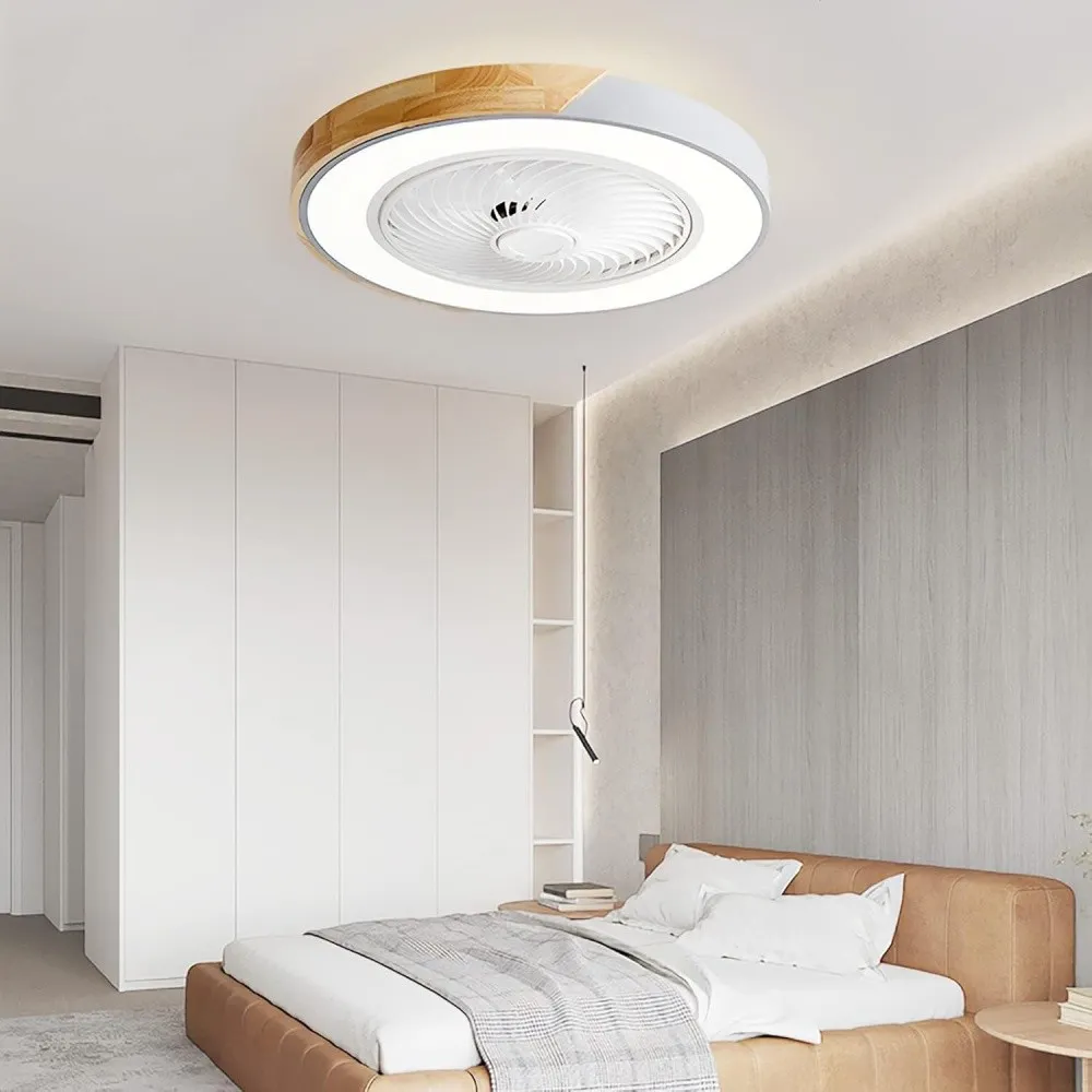 Scandinavian Style Wood Round Ceiling Fan Light KL932