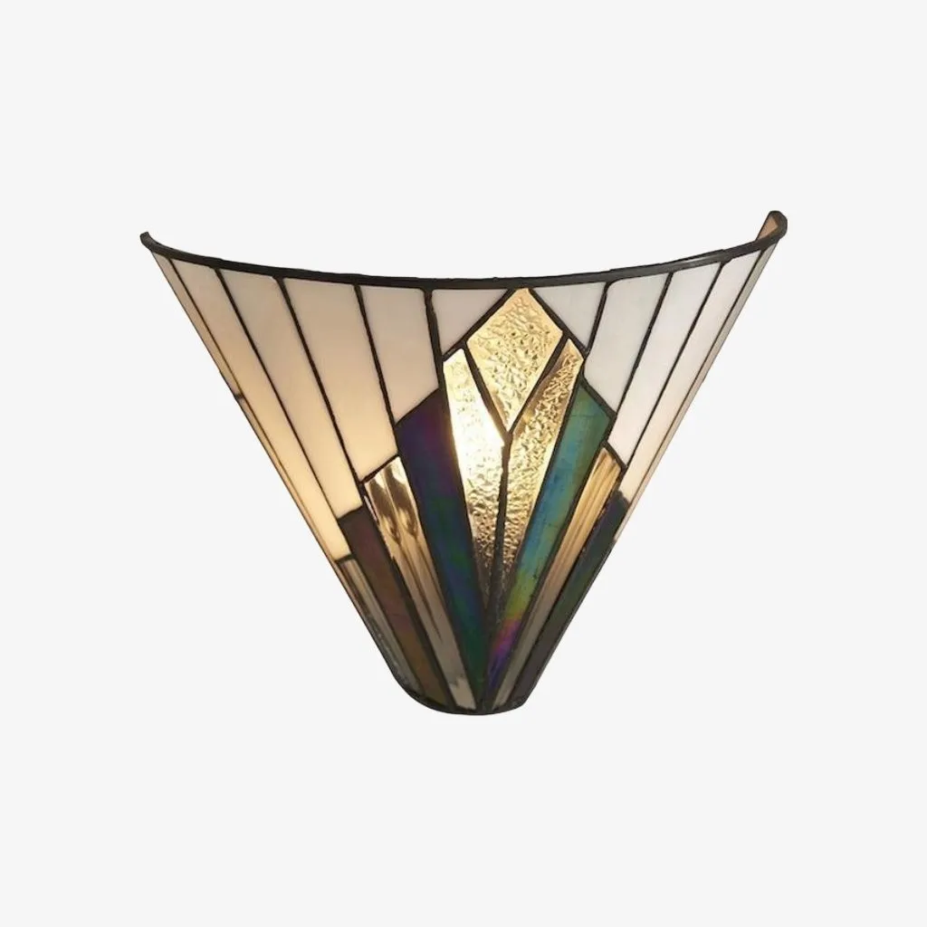 TF Astoria Fan Shaped Vintage Glass Wall Sconce for Bedroom and Hallway KL1991