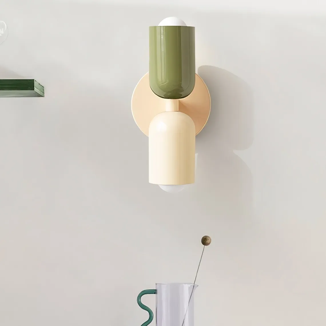 Metal Up Down Wall Sconce - Contemporary Colorful Wall Light for Hallway and Office