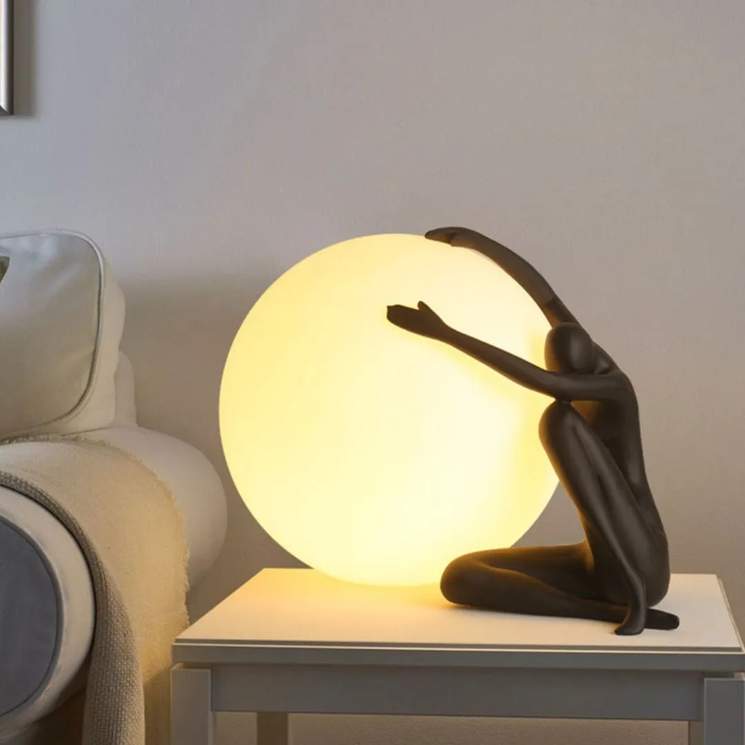 Humanoid Ball Holding Table Lamp KL204