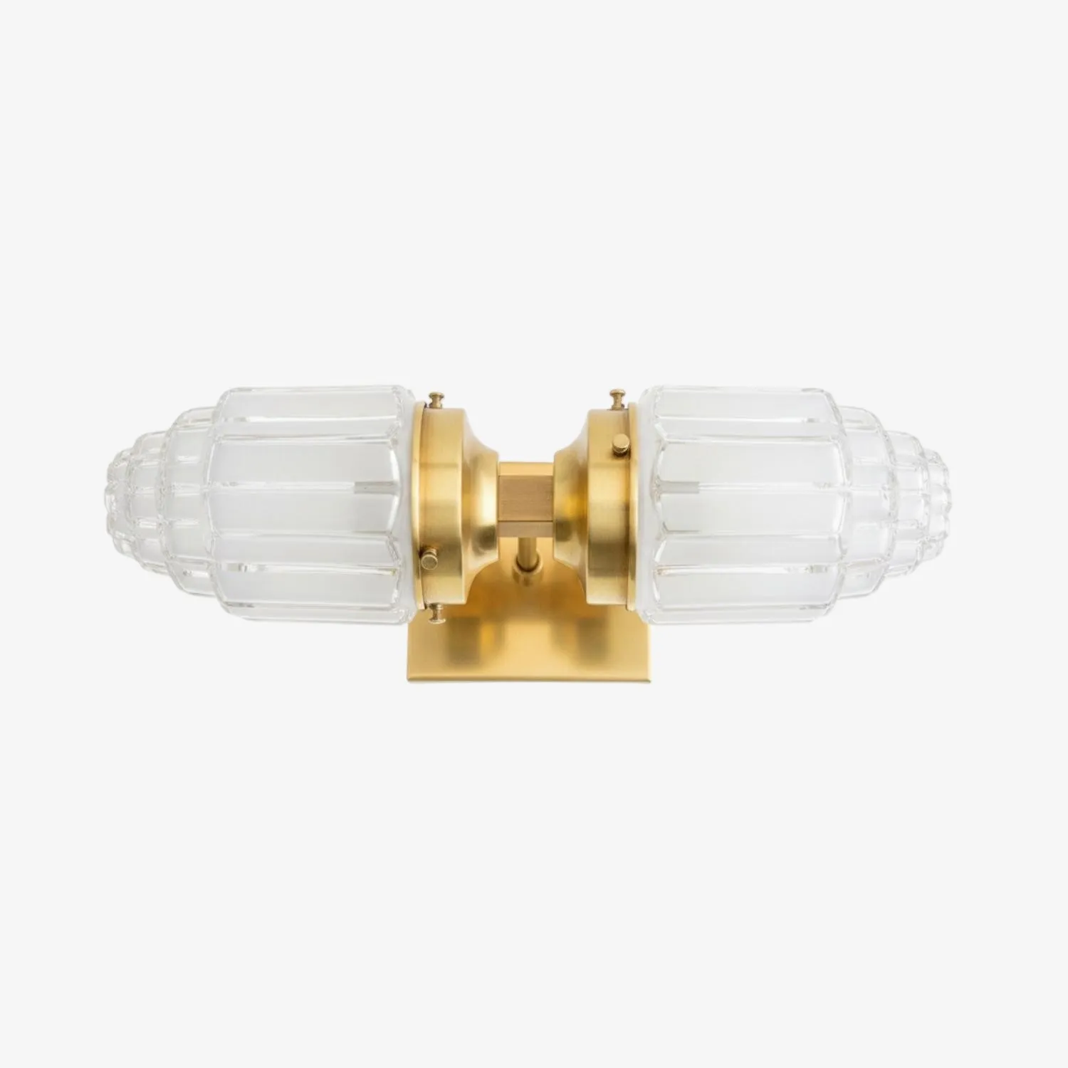 Tierlux Glass Art Deco Wall Sconce - Glass Frosted Globes with Skyscraper Globe KL1444