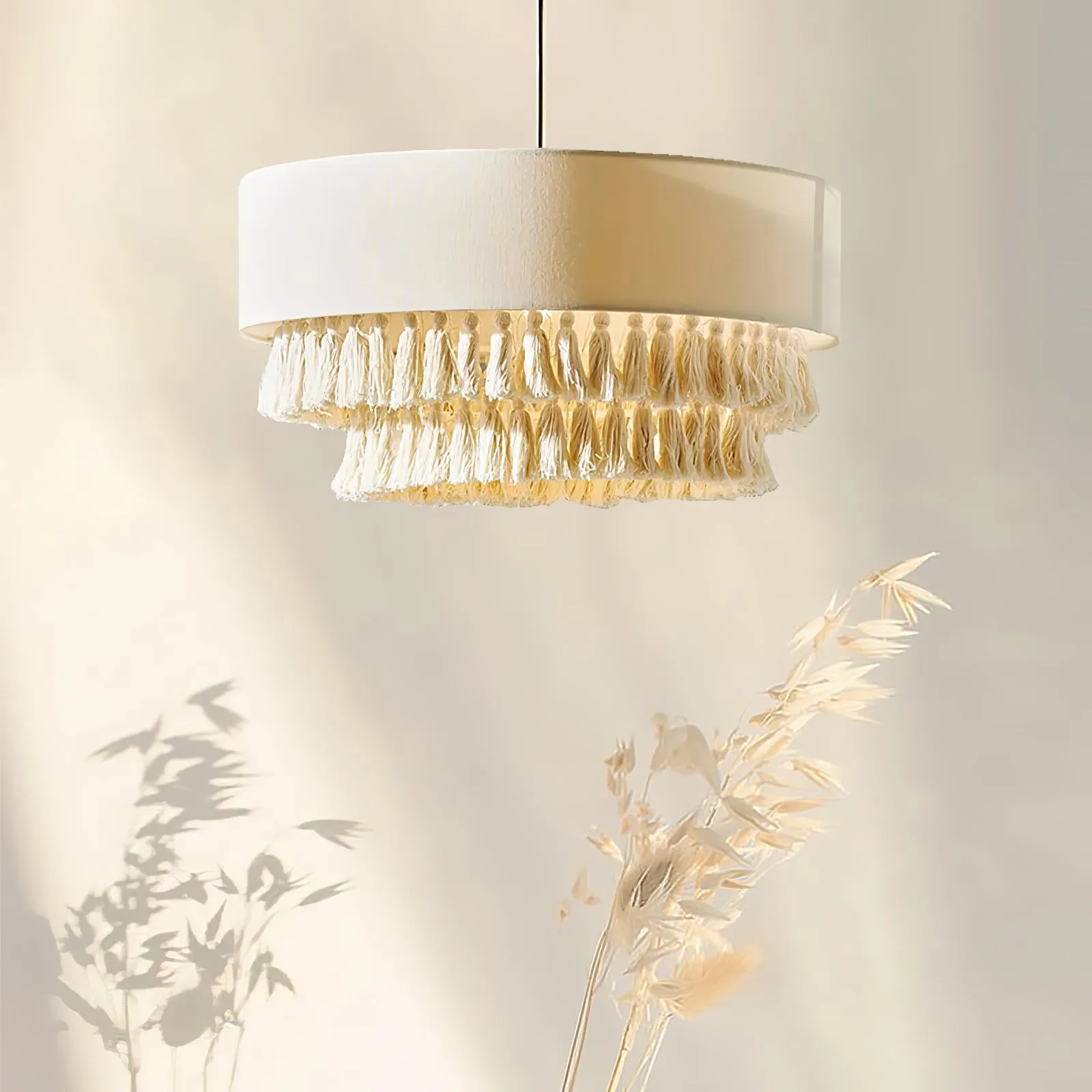 Bohemian Hemp Rope Tassel Chandelier KL386