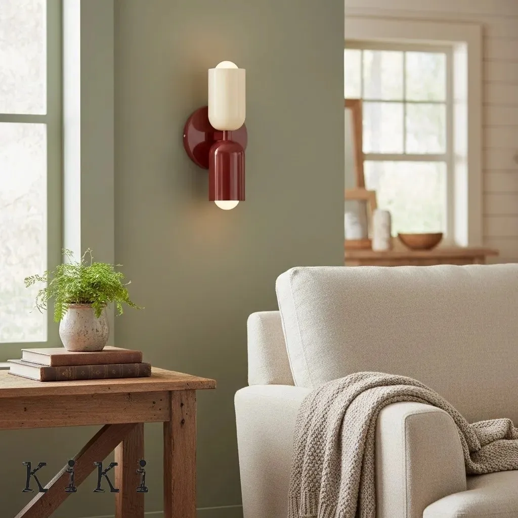 Metal Up Down Wall Sconce - Contemporary Colorful Wall Light for Hallway and Office