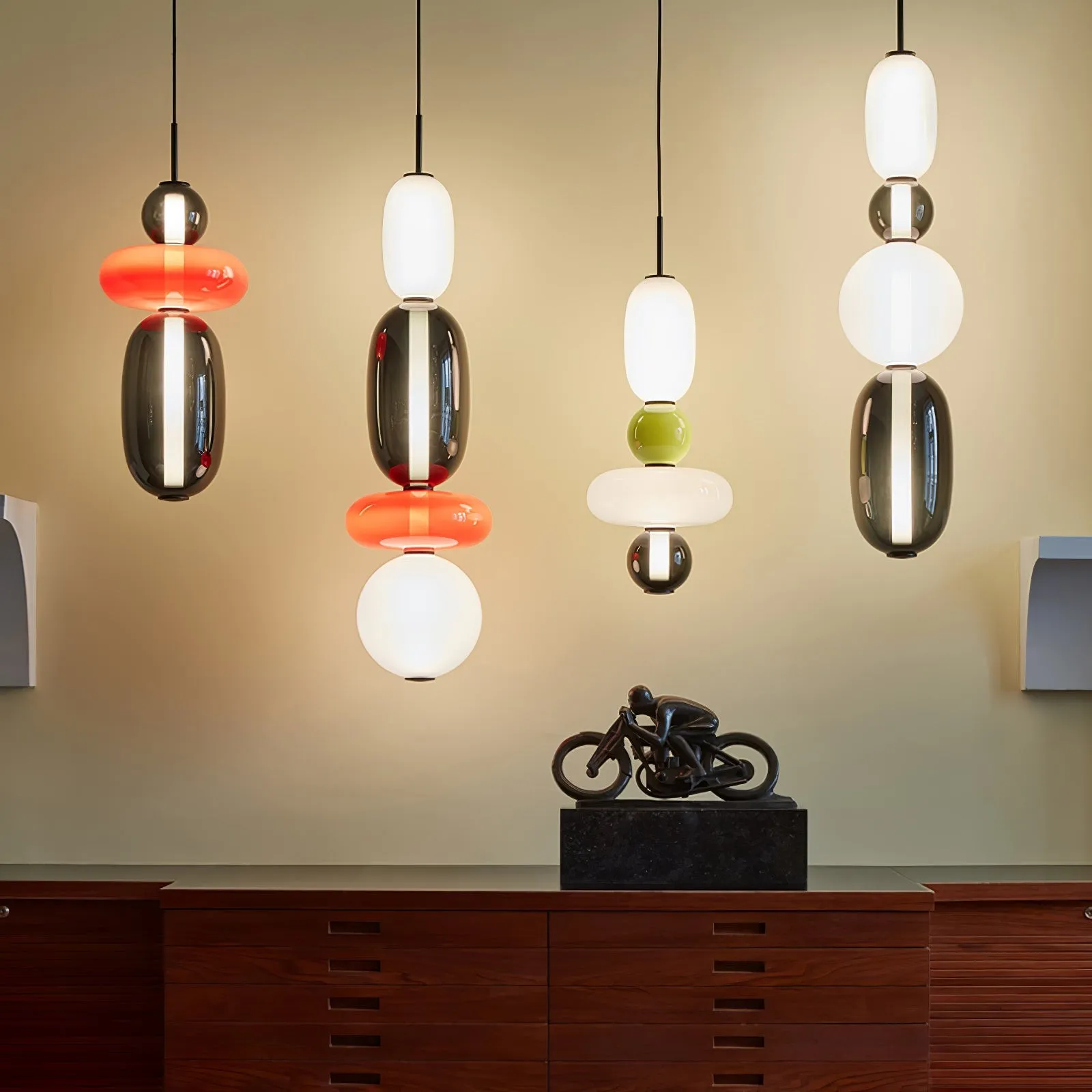 Nordic Art Deco Stained Glass Pendant Light KL182