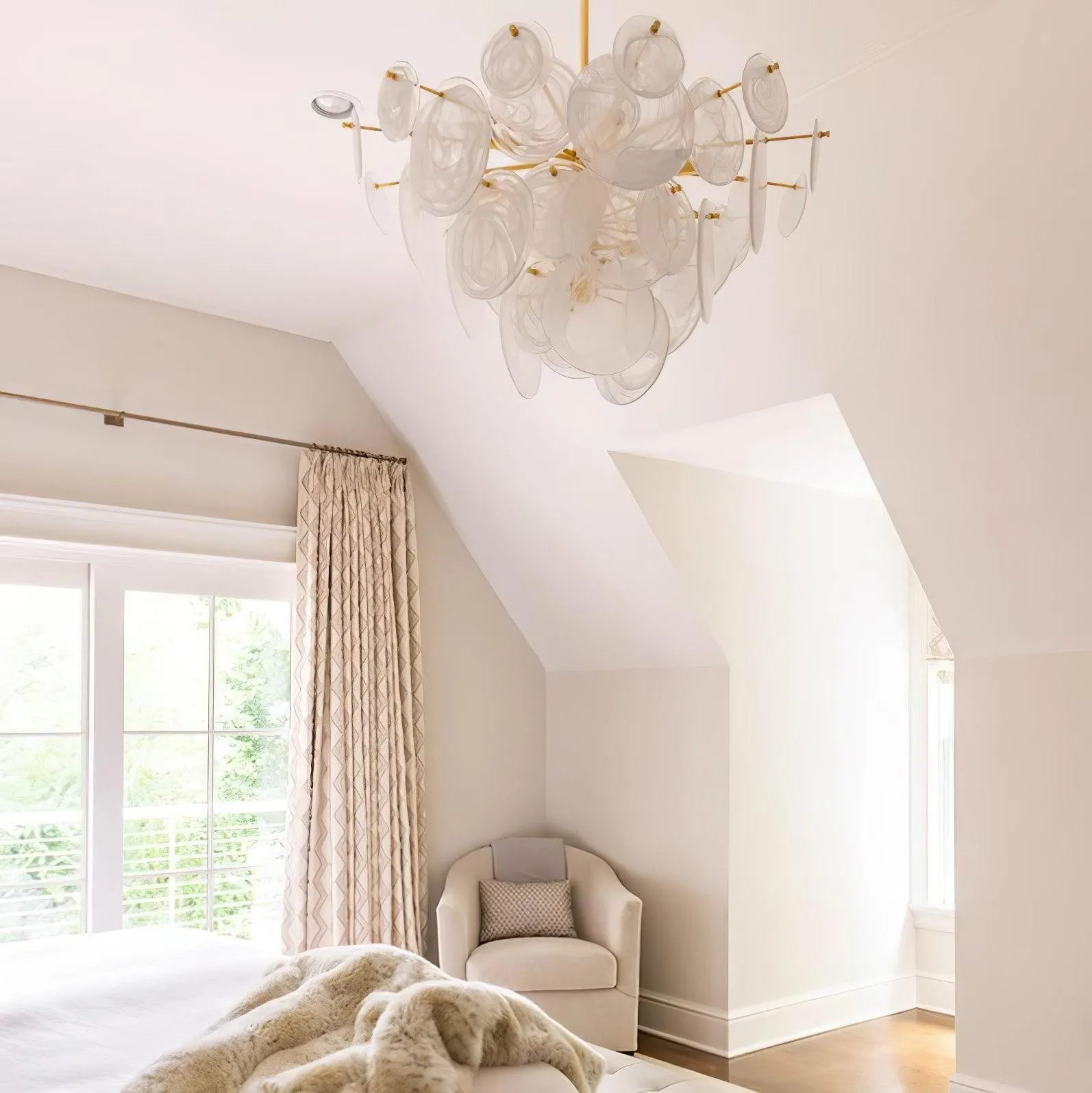 Brass Discs Cascading Chandelier KL260