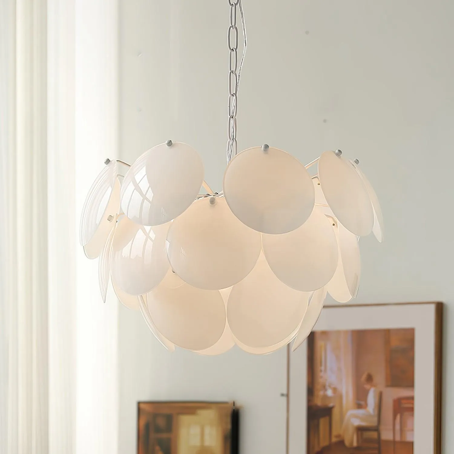 Luxury Fashion Luminous Petal Glass Chandelier KL472