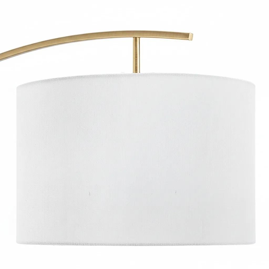 AstraLoop Modern Arc Fabric Floor Lamp - Elegant Sleek Curved Metal Design for Interiors KL2291