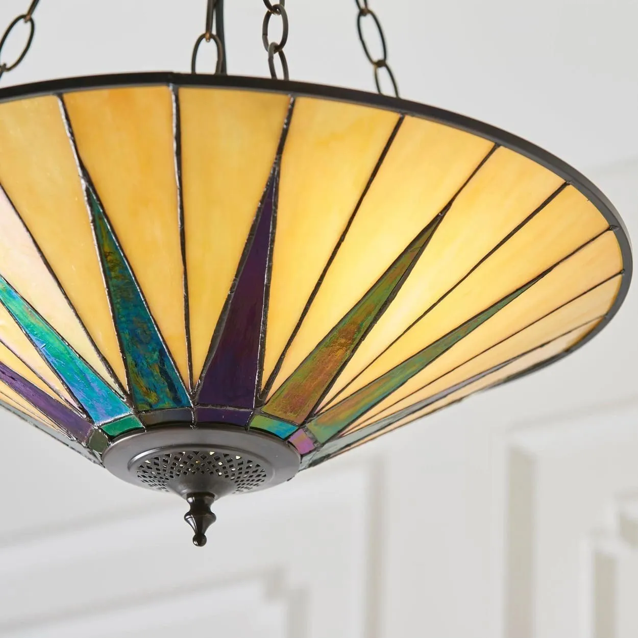 TF Dark Star Design Stained Glass Ceiling Light - Versatile Lighting for Living Room KL1989